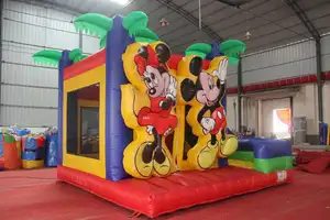 Outdoor Opblaasbare Mickey Mouse Bounce Huis Combo Springen Huis Opblazen Springkasteel Springkussen Voor Kinderen