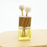Diffuseur d'arômes de voiture en verre carré vide de 8 ml avec clip de ventilation et bouchon à vis, flacon de parfum, diffuseur à bâtonnets, marque ZY