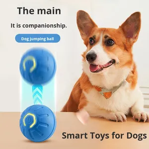 Bola Lompat Interaktif Plastik Anti Gigit Elektrik untuk Kucing Anjing, Mainan Kunyah Hiburan Mandiri dengan Gravitasi TB-1 - Product Image 2
