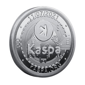Moneta Commemorativa Kaspa in Stock, Due Stili di Colore, Chip Metallico di Alta Qualità, Elemento per Mining, Data 2021, Logo, Decorazione da Collezione - Product Image 5