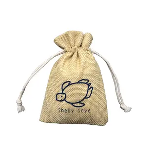 Drawstring 미니 황마 삼 베 호의 커피 콩 포장 가방