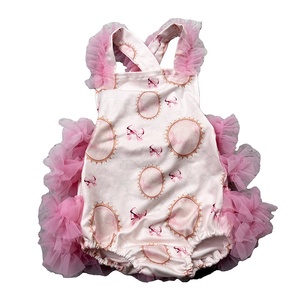 DH ODM Infant Girls Easter Fashion Fluffy Spandex/Polyester Button Closure Cute Jumpsuit Spring <strong>Baby</strong> <strong>Romper</strong> - Product Image 5