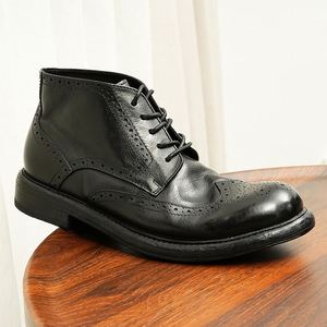 Chaussures Derby Luxueuses et Élégantes avec Design Brogue Fait Main en Cuir Véritable et Daim pour Hommes - Product Image 3
