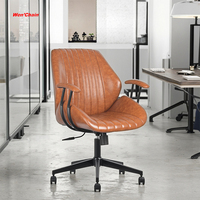 Fauteuil de bureau pivotant inclinable à hauteur réglable, coussins épais, confortable, moderne, en similicuir, pour la maison et le bureau
