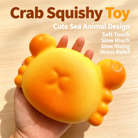 Jouet Squishy Crabe de Noël à Montée Lente et Texture Réaliste en TPR Non Toxique pour Soulager le Stress