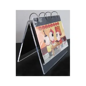 Acryl Desktop Kalender halter V-förmiger Schreibtisch Pad Kalender halter Acryl Tisch kalender Ständer mit 4 Kreisen