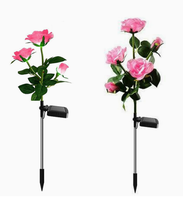 Lampe solaire d'extérieur à LED en forme de rose, étanche, à piquet, pour jardin, avec changement de couleur, éclairage décoratif