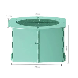 Siège de toilette pliable portable Huyo en plastique pour bébé garçon et fille, motif uni, pour l'apprentissage de la propreté, idéal pour les voyages en extérieur - Product Image 5
