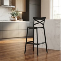 Chaises de bar empilables en plastique PP de couleur, pour cuisine, bar, boutique, vente directe d'usine