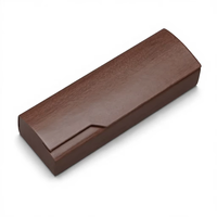 Boîte à lunettes de lecture portable personnalisée avec logo, vente chaude, en cuir PU, grain de bois, étui à lunettes de soleil de couleur unie