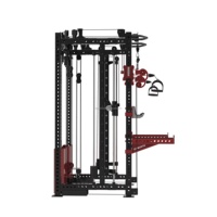 Cable Machine Smith Multi-Fonctionnel Utilisation Domestique Power Smith avec Lat Pull Down et Low Row Multi Functions Smith Machine