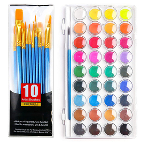 36 diversi Colori Acquerello Vernici Set con Pennelli e Acquerello Carta Pad - Product Image 3