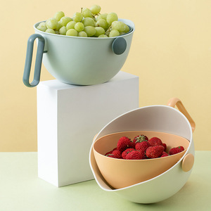 <span class=keywords><strong>Passoire</strong></span> de cuisine 2 en <span class=keywords><strong>1</strong></span> avec couvercle Panier à fruits et légumes - Product Image 2