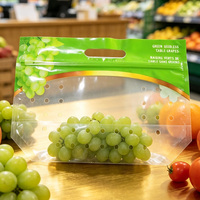 Op maat gemaakte ziplock zakken voor voedselverpakkingen, bedrukte plastic fruitverpakkingszakken voor druiven, hersluitbare ziplock zakken