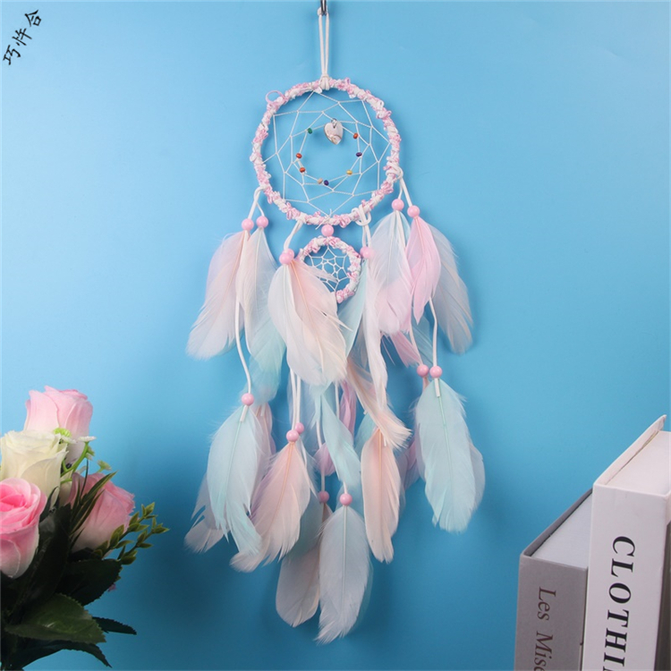 Настенный декор на заказ, товары для рукоделия, Ловец снов ручной работы с перьями