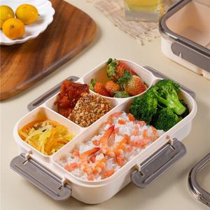 Contenedor de Alimentos de Plástico de Bajo Precio, Lonchera Bento para Oficina, Compartimentos Reutilizables, Caja de Almacenamiento de Alimentos para Cocina - Product Image 4