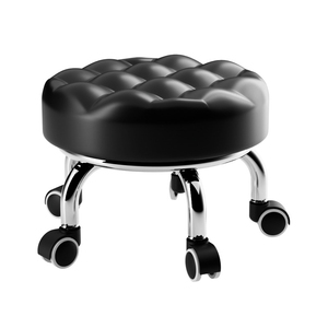 Tốt Nhất Bán Mộc Mạc Da Vẻ Đẹp Salon Phân Thấp Vòng Cán Bọc Truy Cập Phân Với Vòng Cơ Sở Xoay Cho Hội Thảo - Product Image 1