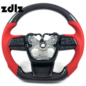 Volante de Fibra de Carbono y Cuero Perforado Rojo Personalizado para <span class=keywords><strong>Toyota</strong></span> Sienna 2018 2019 2020 2021 2022 <span class=keywords><strong>2023</strong></span> 2024 - Product Image 1