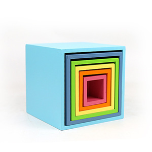 Alta calidad creativa arco iris de madera de rectangular de la serie bloques de construcción de venta directa de fábrica educati - Product Image 2