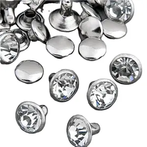 50 buah kristal berwarna-warni berlian imitasi keling kristal berlian kulit kerajinan paku keling paku untuk pakaian aksesoris berlian imitasi