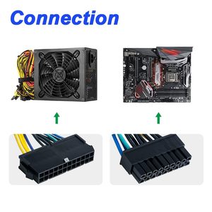 Câble adaptateur d'alimentation 24 broches vers 18 broches ATX PSU pour station de travail <span class=keywords><strong>HP</strong></span> Z420/<span class=keywords><strong>Z620</strong></span> 12 pouces/30cm - Product Image 5
