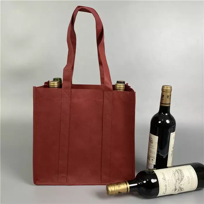 6 Bottle Wine Carrier Tote Bag In Wholesale Box Wine Packing Bags For Sublimation Wine Glass Carrier Bag