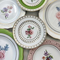 Assiettes de service en gros, ensembles de vaisselle, assiettes en porcelaine personnalisées avec logo pour mariages, assiettes de restaurant, ensembles d'assiettes en céramique personnalisées