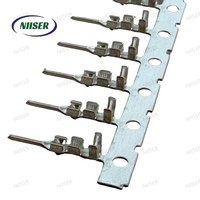 Contact à broches serties HRS DF3-EP2428PCF 3A 250V en bronze phosphoreux pour applications automobiles et industrielles, conforme RoHS et REACH, emballage en bobine et sur bande