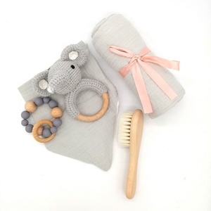 Conejo de peluche <span class=keywords><strong>Natural</strong></span> para bebé, juguete de algodón de ganchillo, <span class=keywords><strong>mordedor</strong></span> de conejo de ganchillo, venta al por mayor - Product Image 1
