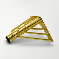 Pata de sofá de muebles cónicos de Metal dorado moderno para sala de estar dormitorio para diseño recto oblicuo de hierro