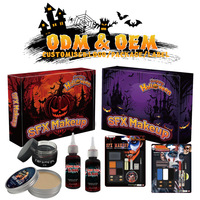 Fournitures de cosplay d'Halloween, peinture pour le visage effrayante, gel sanguin, fausse cicatrice 3D, plaie temporaire qui saigne, maquillage d'Halloween, latex