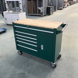 OEM Stahl-Werkzeugschrank mit Autoreparatur-Schubladenwagen Eisen-Werkstatt-Garage Aufbewahrungswerkzeugwagen auf Rädern - Product Image 6