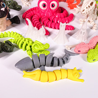 Service d'impression 3D personnalisé Serpent articulé flexible multi-articulations PLA PETG Jouet anti-stress OEM Vente en gros