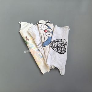 Trapos de Algodón de Grado Industrial, Trapos de Camisetas Blancas Impresas de Alto Rendimiento, Duraderos, Reutilizables y Lavables - Product Image 1