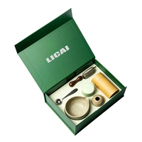 Boîte-cadeau de luxe en papier premium avec logo personnalisé pour ensemble de matcha