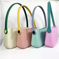 Sac à main personnalisé avec logo, sac de plage classique en gelée, sac à bandoulière pour femme, sac léger tendance en caoutchouc EVA, vente en gros d'usine de sacs à main