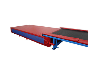 <span class=keywords><strong>2025</strong></span> Chất lượng cao màu hồng Teal màu sắc với mạnh mẽ Suối nước và Net nhào lộn Trampoline 20ft 30ft 40ft sụt giảm theo dõi cho đào tạo - Product Image 5