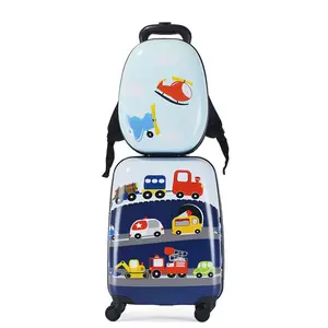 Hot Selling Variant Van Schattige Cartoon Design Waterdichte Kinderen Reizen 18 "Trolley Tas Koffer Lage Set