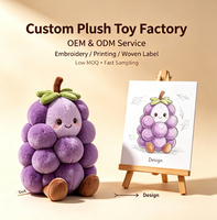 Fabricant de jouets en peluche personnalisés en forme de fruits, animaux en peluche doux, OEM ODM, fabrication sur mesure, faible MOQ, échantillonnage rapide
