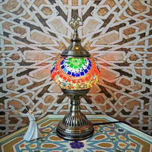 Lampe de table marocaine vintage de style ethnique, abat-jour en verre LED à motif floral turc exotique, pour chambre à coucher, salon, bureau, livraison gratuite - Product Image 5