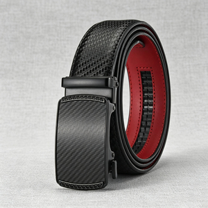 Hebilla de Cinturón Casual de Aleación con Bloqueo Automático de 30 mm, Placa Reversible con Patrón de Fibra de Carbono y Acabado Fundido a Presión - Product Image 5