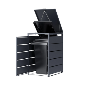 Cobertizo <span class=keywords><strong>de</strong></span> basura personalizado <span class=keywords><strong>con</strong></span> marco <span class=keywords><strong>de</strong></span> acero galvanizado <span class=keywords><strong>de</strong></span> 240L y paneles <span class=keywords><strong>de</strong></span> acero galvanizado, cubierta <span class=keywords><strong>de</strong></span> contenedor <span class=keywords><strong>de</strong></span> almacenamiento resistente a la oxidación - Product Image 1