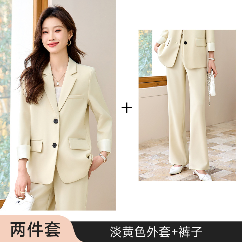 Light yellow suit pants