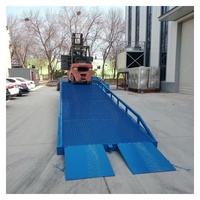 Plateforme de chargement et de déchargement mobile pour chariot élévateur à conteneurs, pont de manutention incliné 10 tonnes pour entrepôt logistique avec certification CE