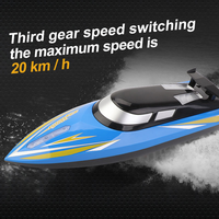 Barco de Control Remoto Eléctrico de Alta Velocidad a 2.4GHZ, Resistente al Agua, con Luz LED, Juguete Acuático para Niños, en Oferta