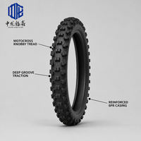 Pneu de moto tout-terrain 70/100-19 6PR TT Knobby, pneu avant pour motocross, enduro, dirt bike