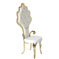 Chaises de Trône de Couple, Forme de Feuille, Design Royal Spécial pour Hôtellerie, Meubles pour Mariés, avec Cristal pour Mariages et Événements