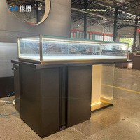 Vitrine de luxe en verre trempé pour bijoux, comptoir d'exposition personnalisé pour kiosque de centre commercial