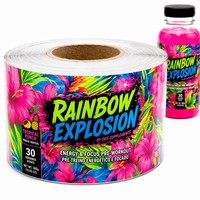Étiquette autocollante personnalisée pour bouteille, imperméable, en vinyle PVC PET papier, impression dorée, emballage de boissons