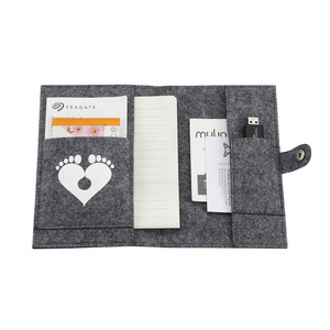 Bordar de pies de bebé madre pasaporte titular de registro cubierta de fieltro suave de documento soporte para mutterpass Ultrasonido - Product Image 2